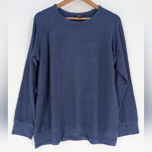 Buffalo David Bitton Blue Heathered Sweater Size Large, Boyfriend Fit‎ - Picture 1 of 16